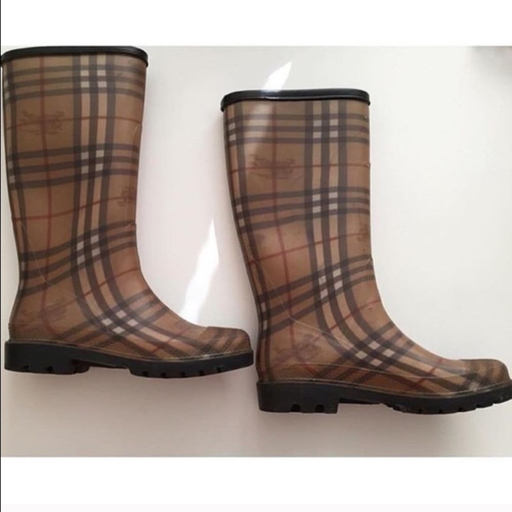 Burberry rain boots